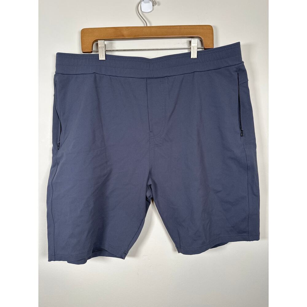 Public Rec Daymaker Shorts Elastic Waist Blue Size 42 9" Inseam Athletic